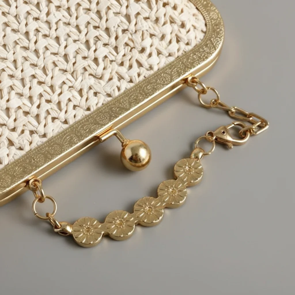 Sac chaine paille femme porté épaule – Image 10