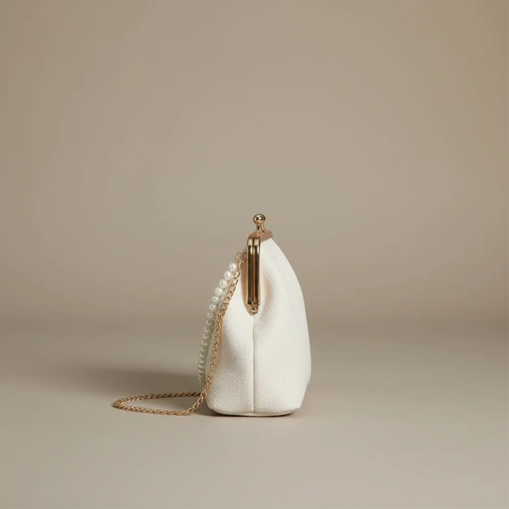 Sac chaine polyester perles soirée compact – Image 2