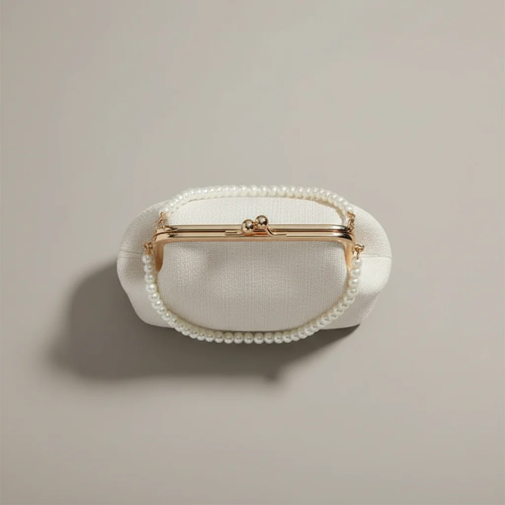 Sac chaine polyester perles soirée compact – Image 3
