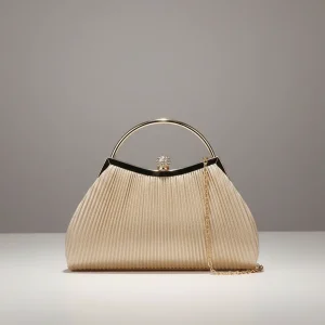 Sac chaine polyester plissé cérémonie