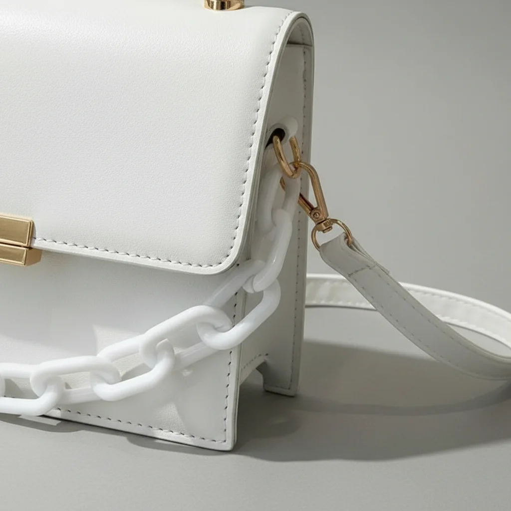 Sac chaine pu porté épaule moderne – Image 10