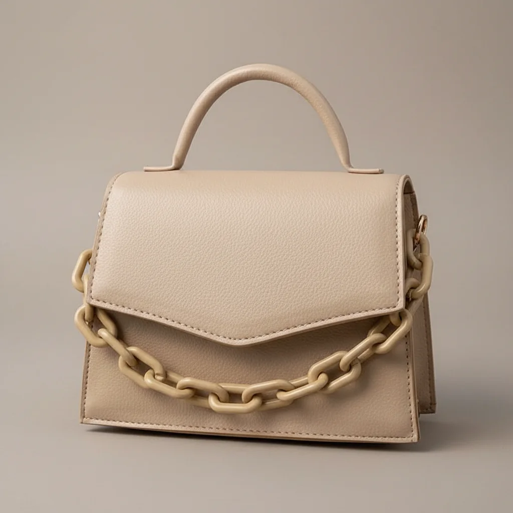 Sac chaine pu porté épaule moderne – Image 4