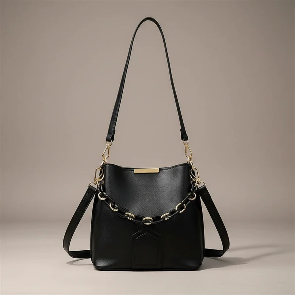 sac chaine seau simili cuir souple