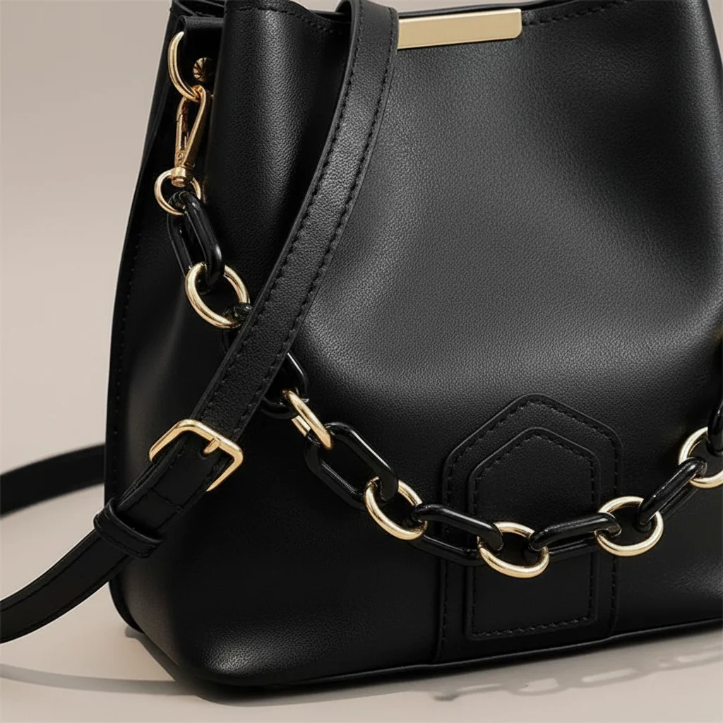 sac chaine seau simili cuir souple – Image 4