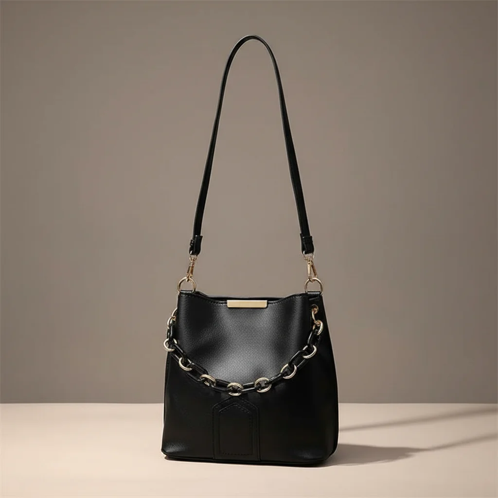 sac chaine seau simili cuir souple – Image 5