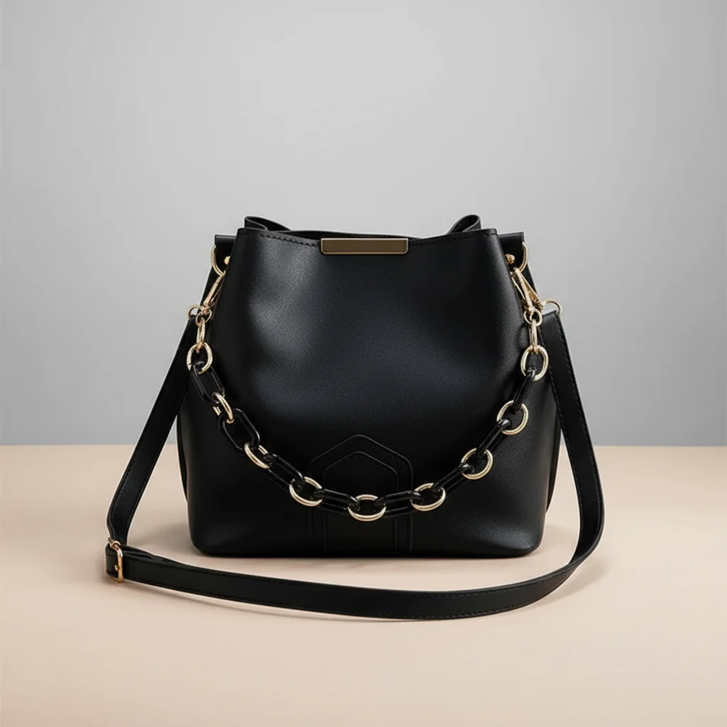 sac chaine seau simili cuir souple – Image 7