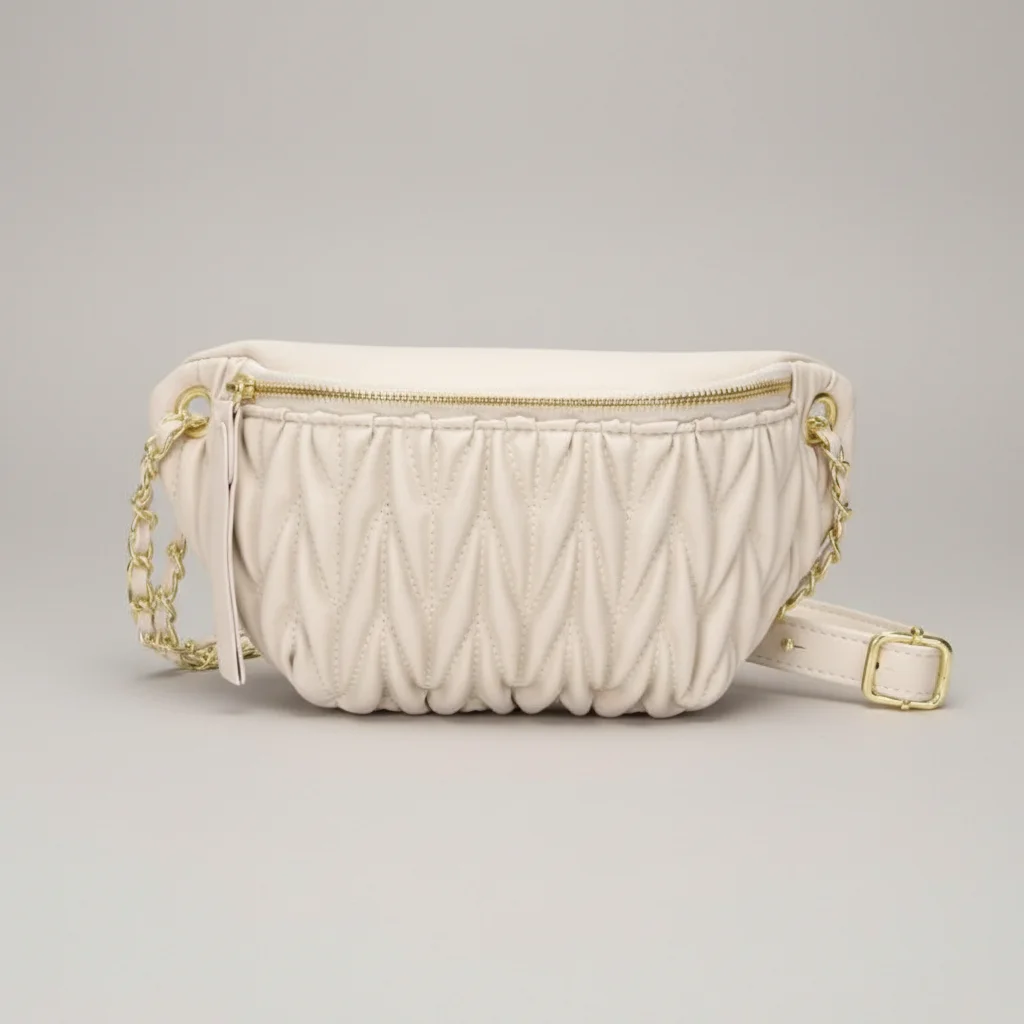 Sac chaine simili cuir porté bandoulière ajustable – Image 6