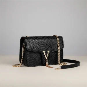 Sac chaine simili cuir texturé soirée