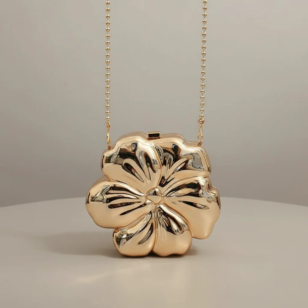 Sac chaine soirée acrylique design floral