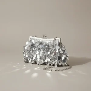 Sac chaine soirée métallisé compact