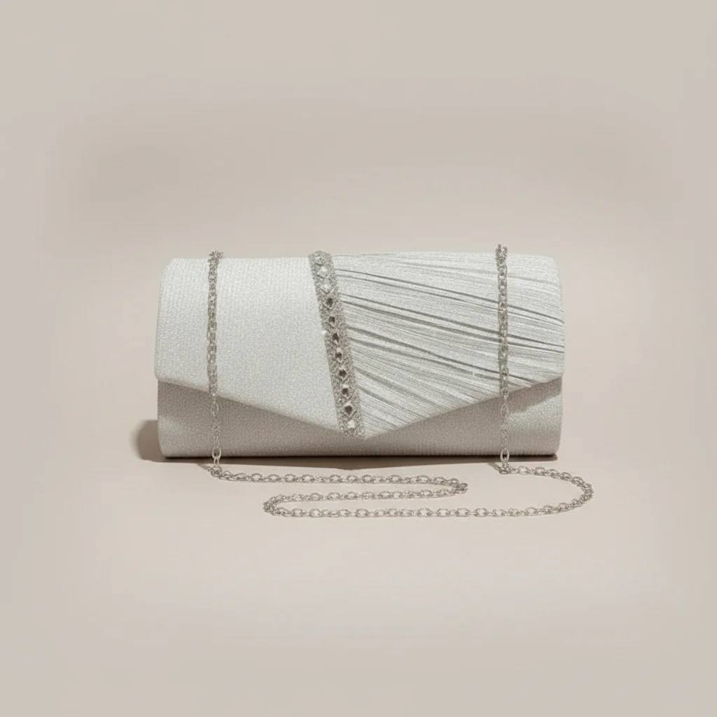 Sac chaine soirée polyester compact strass – Image 3
