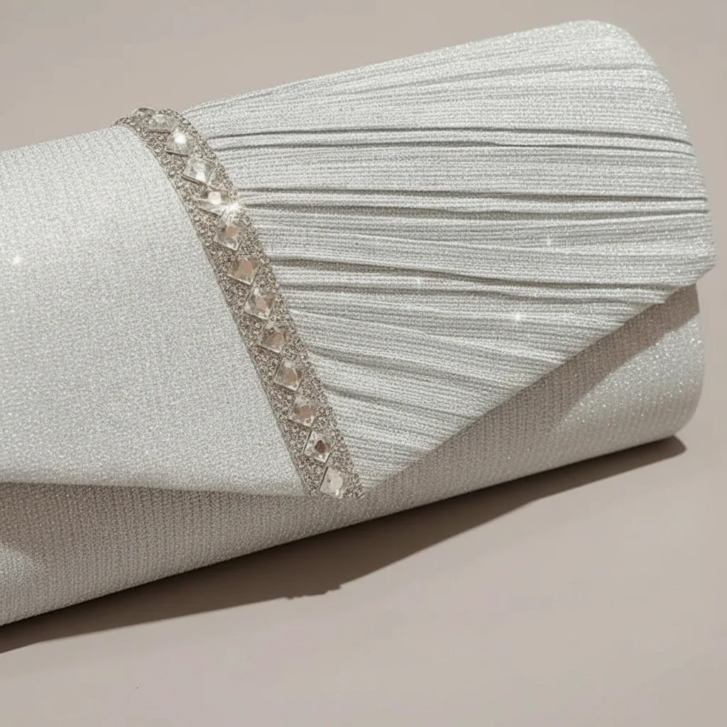 Sac chaine soirée polyester compact strass – Image 4