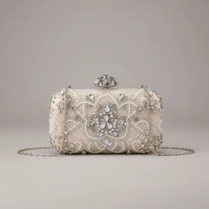 Sac chaine soirée polyester perles compact