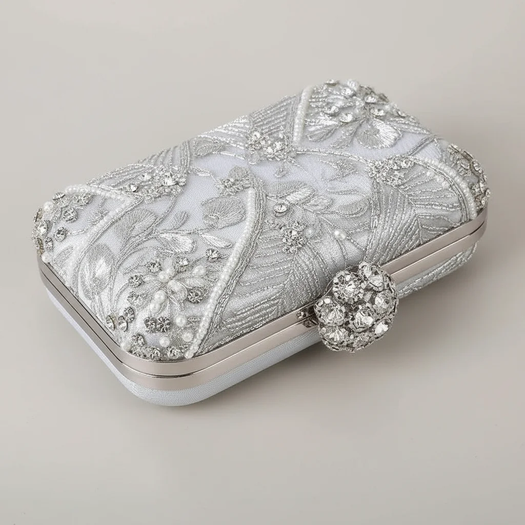 Sac chaine soirée polyester perles compact – Image 10