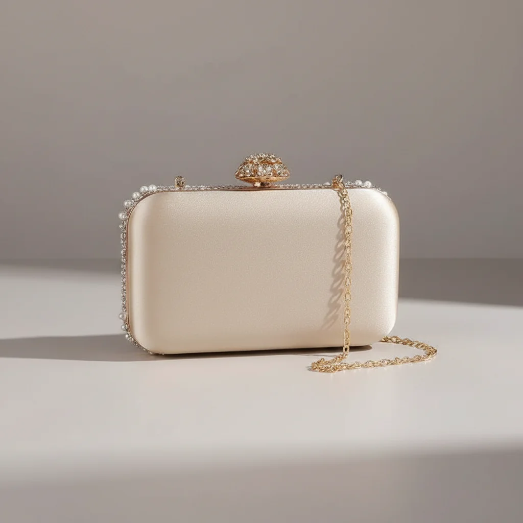 Sac chaine soirée polyester perles compact – Image 11