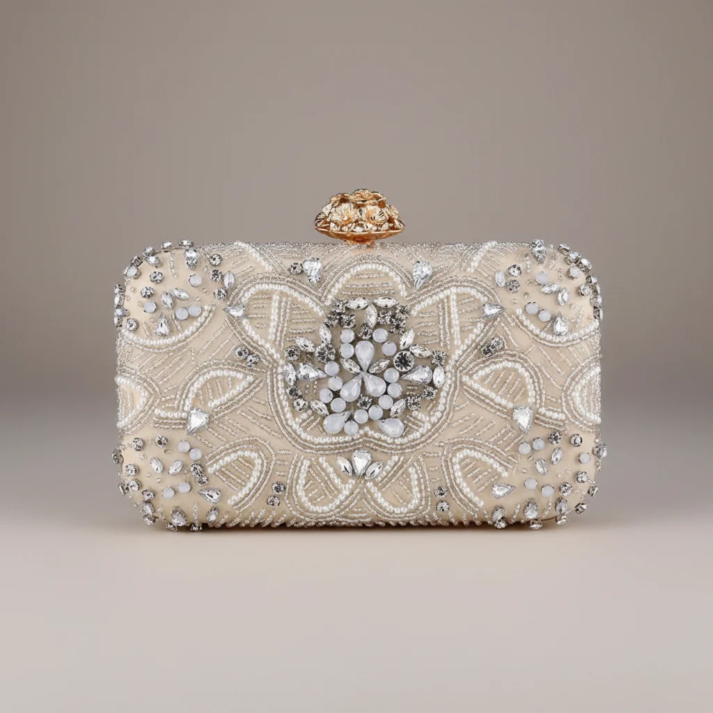 Sac chaine soirée polyester perles compact – Image 12