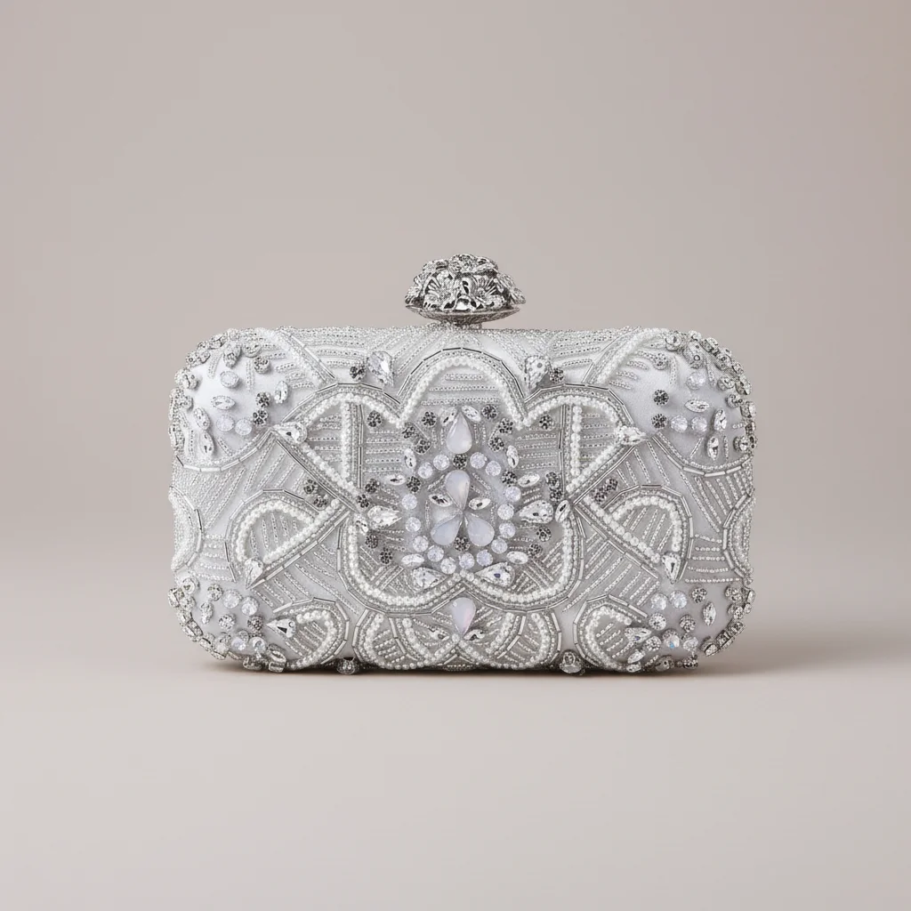 Sac chaine soirée polyester perles compact – Image 6