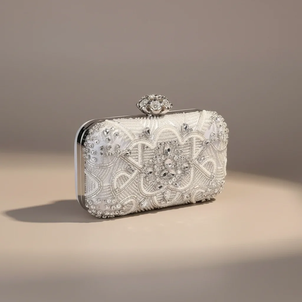 Sac chaine soirée polyester perles compact – Image 7