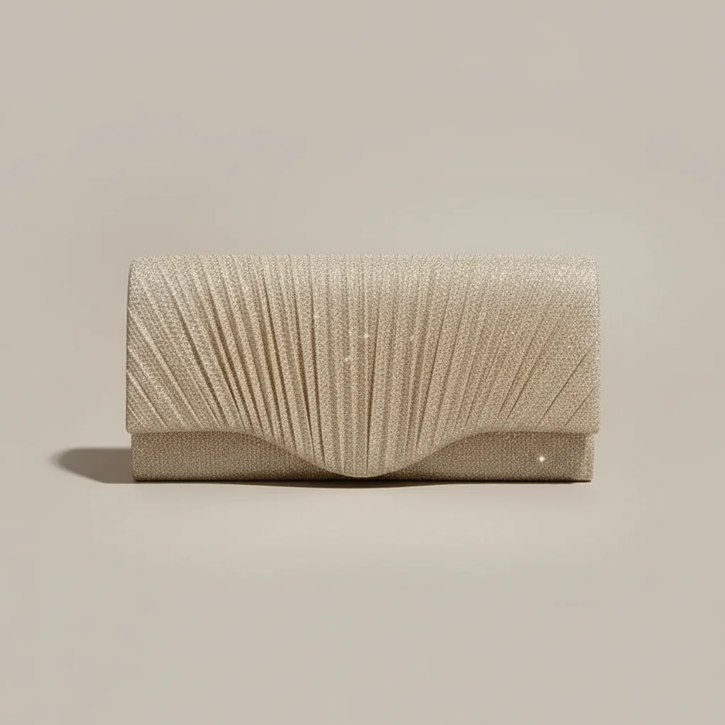 sac chaine soirée polyester plissé – Image 10