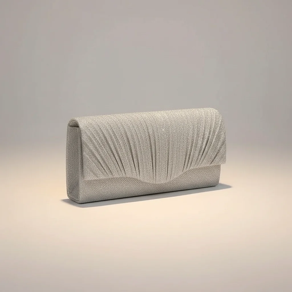 sac chaine soirée polyester plissé – Image 4