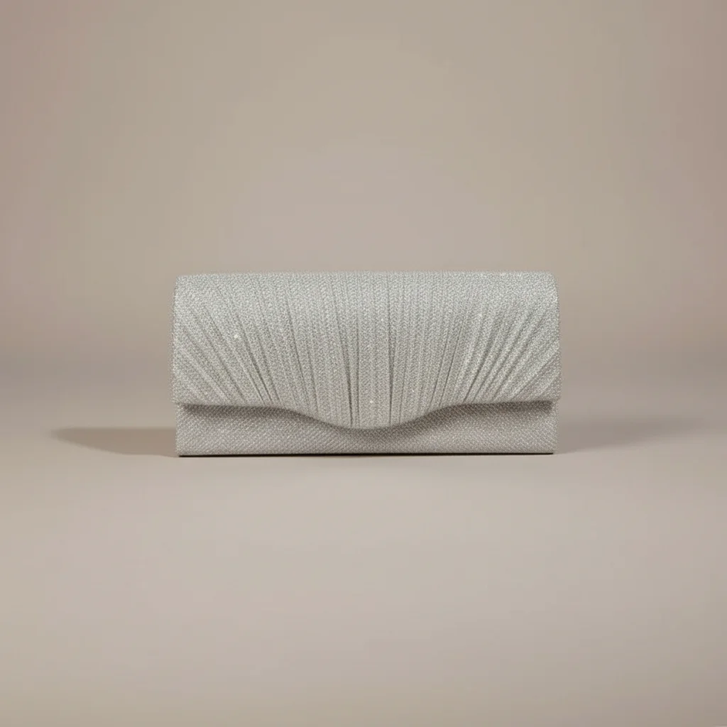 sac chaine soirée polyester plissé – Image 7