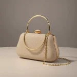 sac chaine soirée tissu compact poignée rigide